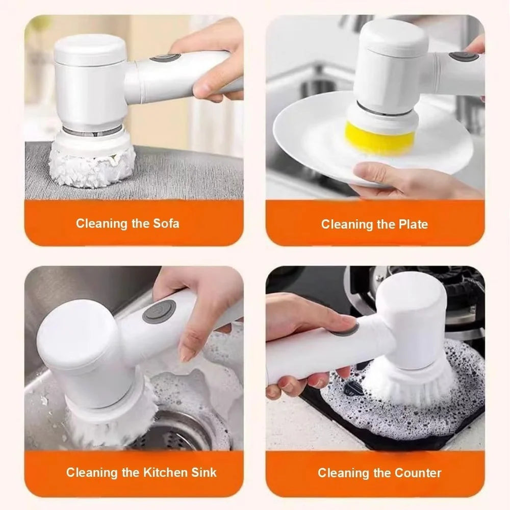 5-in-1 Electric Spin Scrubber