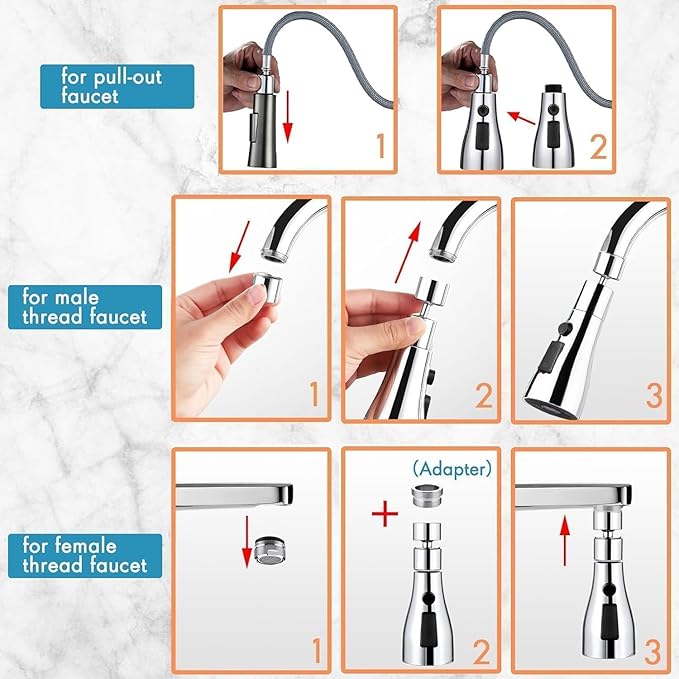 360° kitchen Tap Extender