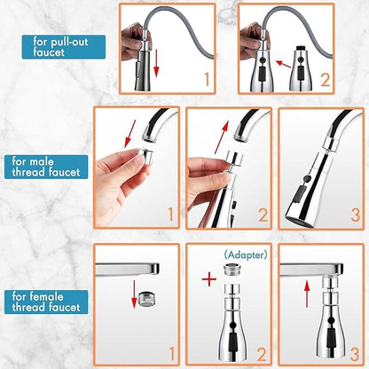 360° kitchen Tap Extender