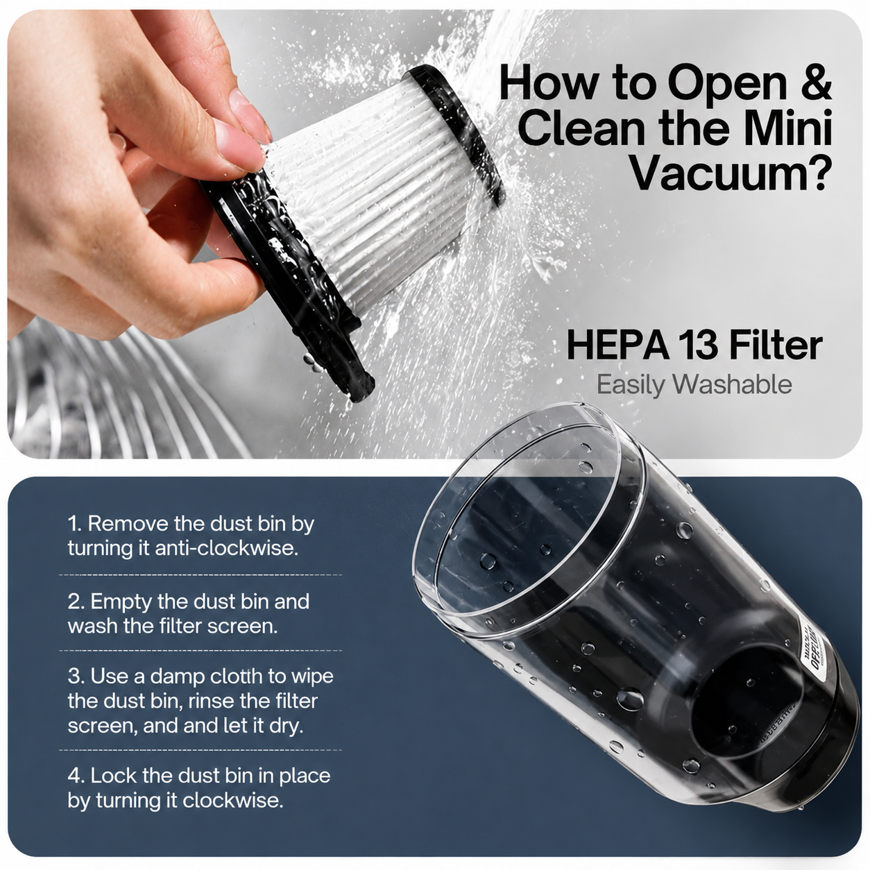 Cordless Mini Air Duster + Vacuum