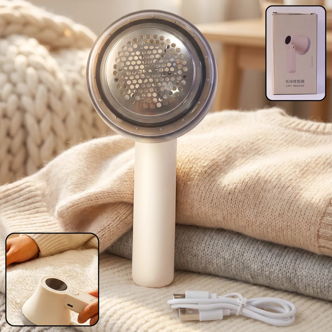 Rechargeable Fabric Lint Remover