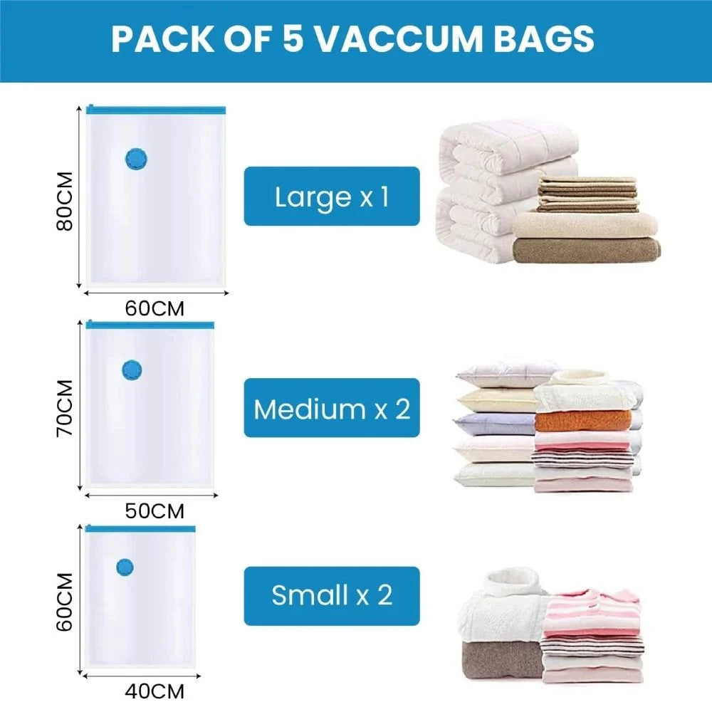 Vacuum Storage Bags with Pump